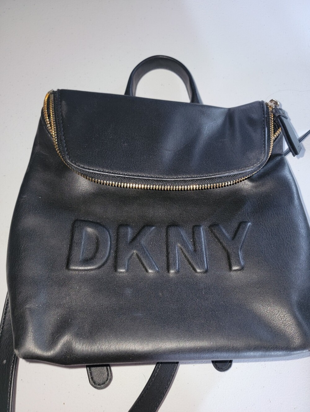 DKNY Tilly Black Leather Backpack